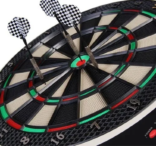 Bersaglio Elettronico Digitale 44x50x3,2 cm fino a 8 Giocatori con Schermo a LED Bianco - immagine 3