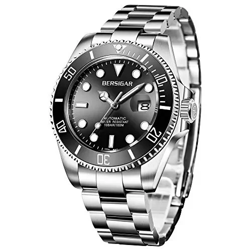 BERSIGAR acciaio inossidabile analogica Automatico impermeabil e Nero Saldi