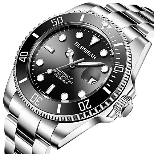 BERSIGAR acciaio inossidabile analogica Automatico impermeabil e Nero Saldi - immagine 2