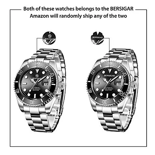 BERSIGAR acciaio inossidabile analogica Automatico impermeabil e Nero Saldi - immagine 3