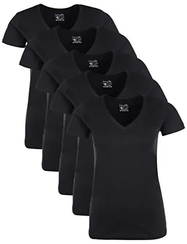 Berydale T-shirt donna con scollo a V, Pacco da 5 Vendita calda online