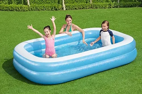Bestway 54006 Piscina Gonfiabile Rettangolare 262 x 175 x 51 cm, Blu/Bianco - immagine 2