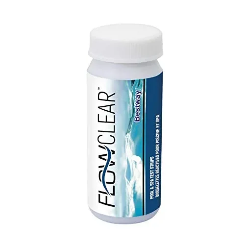 Bestway 58142 Strisce Test Tre Funzioni, Cloro, Ph E Alcalinità, 50 Pezzi, Bianco Sconti