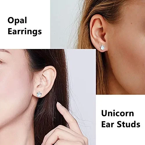 BETOY Orecchini Unicorno 925 Sterline D’argento Abbaglianti… - immagine 2
