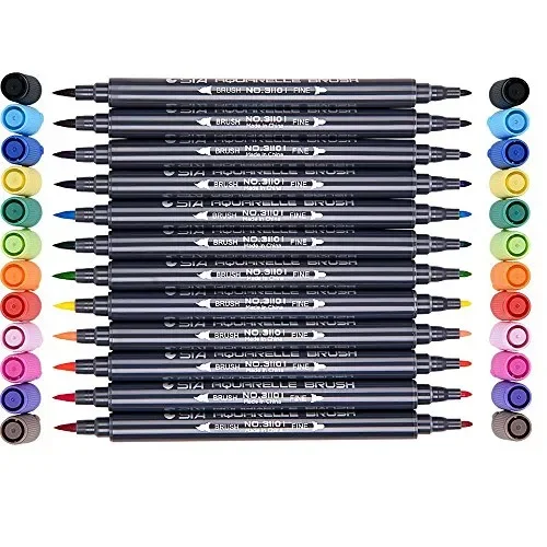 Beupro Set Pennarelli Acquerello, 12 a Colori Doppia Punta per… Saldi