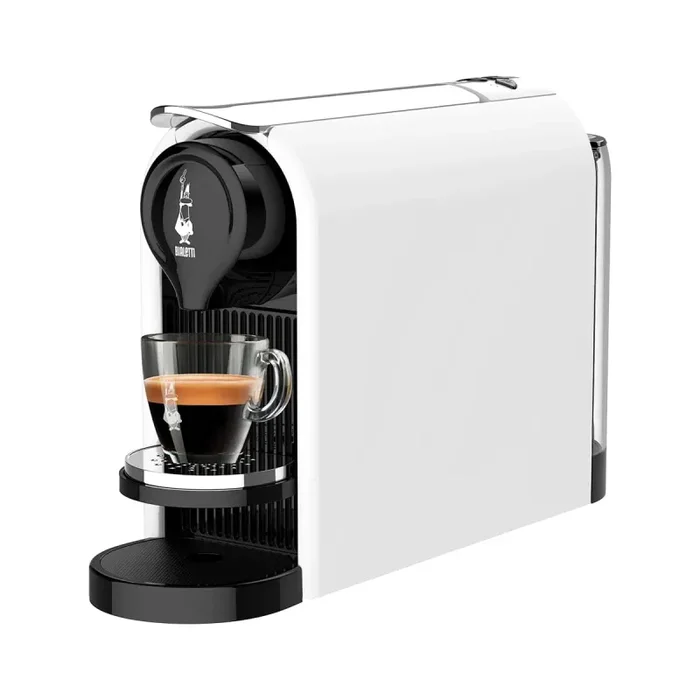 Bialetti Bundle Gioia Plus Macchina del Caffè Bianco con 48 Capsule