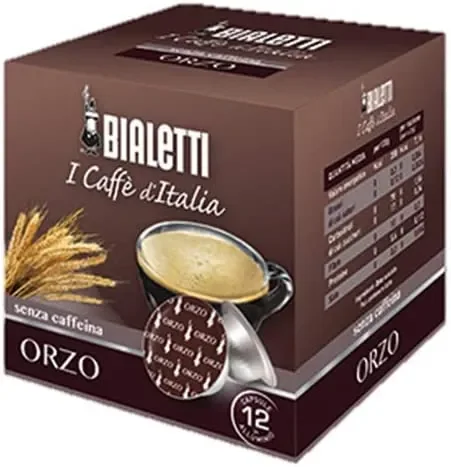 Bialetti Caffè d’Italia, Box 12 Capsule, Gusto Cioccolato, Compatibili con Macchine Bialetti sistema chiuso, 100% Alluminio