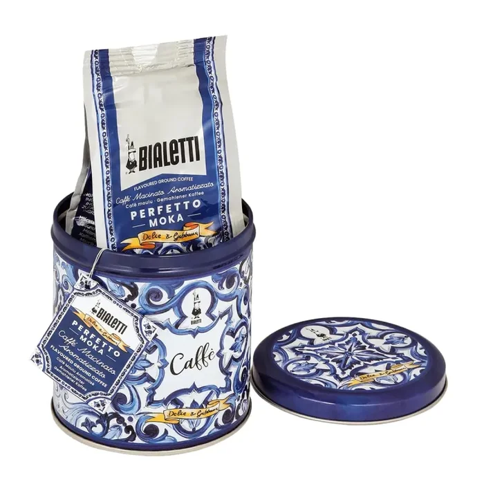 Bialetti Dolce e Gabbana Caffè Macinato Autentico con Latta 200 Gr Blu Mediterraneo In saldo