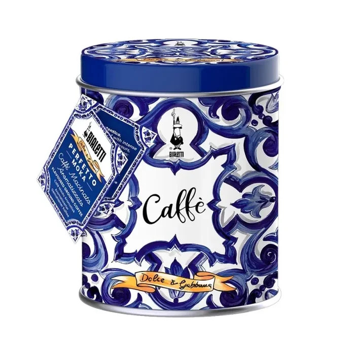Bialetti Dolce e Gabbana Caffè Macinato Autentico con Latta 200 Gr Blu Mediterraneo In saldo - immagine 2