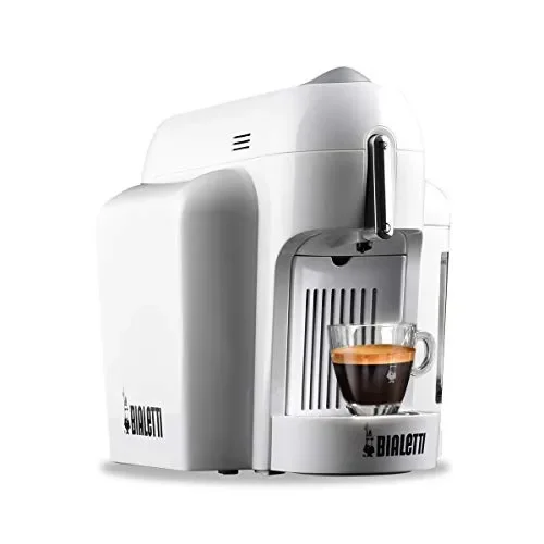 Bialetti Mini Macchina Espresso Alluminio Sistema caffè Bianco Con Capsule - immagine 2