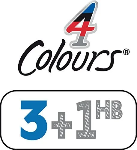 BIC 4 Colori, Penna Multicolore con Matita Grafite, Penna a Sfera a Scatto con 3 Inchiostri (Nero, Blu, Rosso) e 1 Matita Meccanica HB, Scuola Cancelleria Ufficio - immagine 3