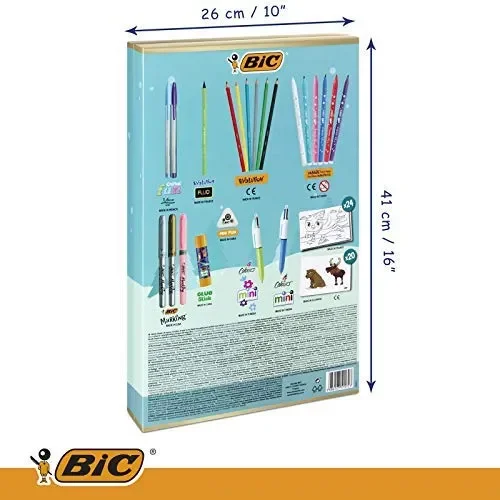 Bic Calendario Dell’Avvento 2022, Penne Colorate A Sfera, Multicolore, 65 Unità, Confezione Da 1 - immagine 2