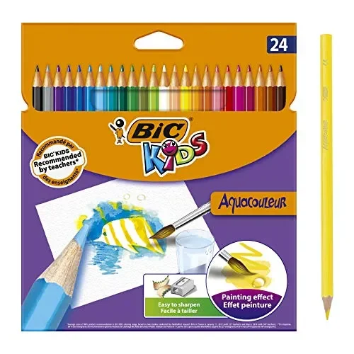 Bic Kids Aquacouleur Matite Colorate Acquerellabili Confezione da 24 Matite…
