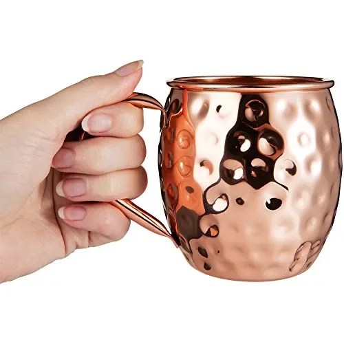 Bicchieri di rame Moscow Mule Include 4 bicchieri, 4 sottobicchieri, 4… - immagine 3