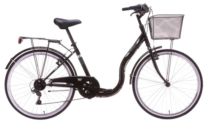 Bicicletta City pre Donna 26” 6V in Acciaio Capucine Nera