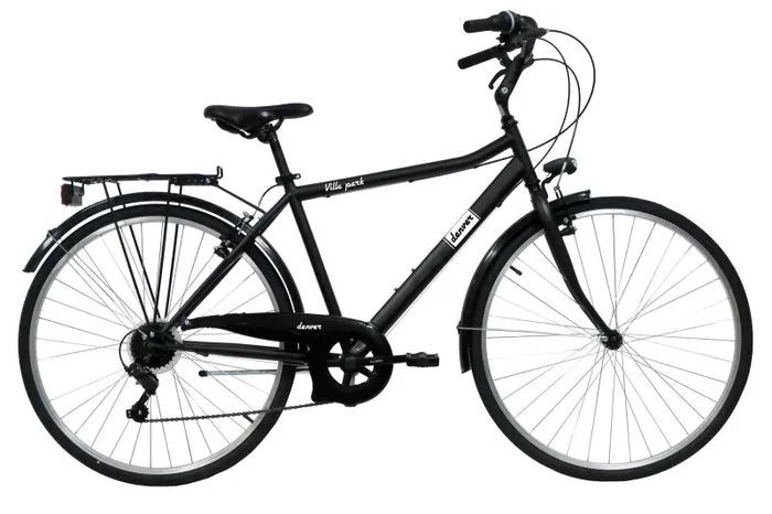 Bicicletta da Trekking Uomo 28” 6V in Acciaio Manhattan Nera