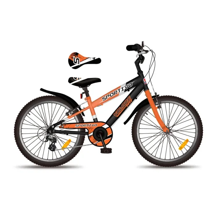 Bicicletta MTB Ragazzo 20” 7V in Metallo Sportivo Arancio