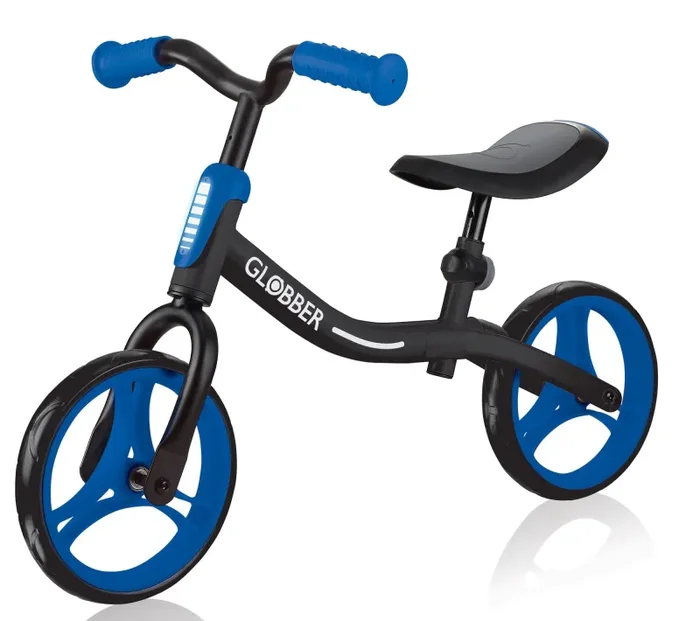 Bicicletta Pedagogica per Bambini 10″ Senza Pedali Globber Go Bike Nero e Blu Vendita calda - immagine 2