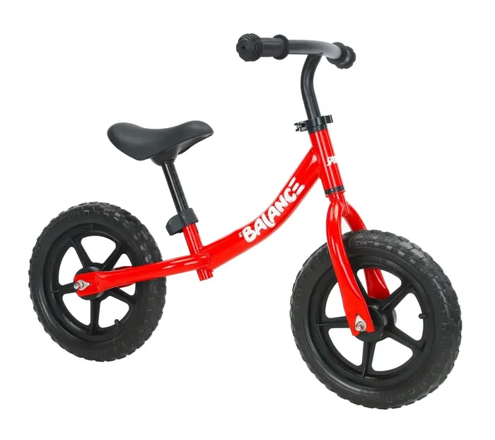 Bicicletta Pedagogica per Bambini 78x40x60 cm Senza Pedali Balance Rossa