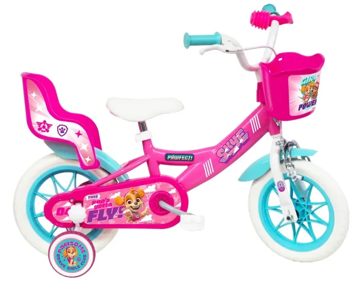 Bicicletta per Bambina 12” 1 Freno Gomme in Eva Sky Everest Rosa