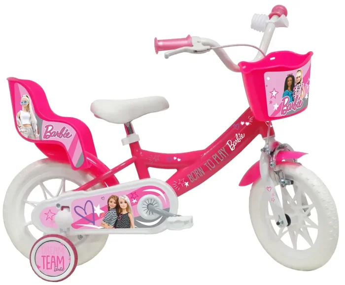 Bicicletta per Bambina 12″ 1 Freno Gomme in EVA Barbie Rosa