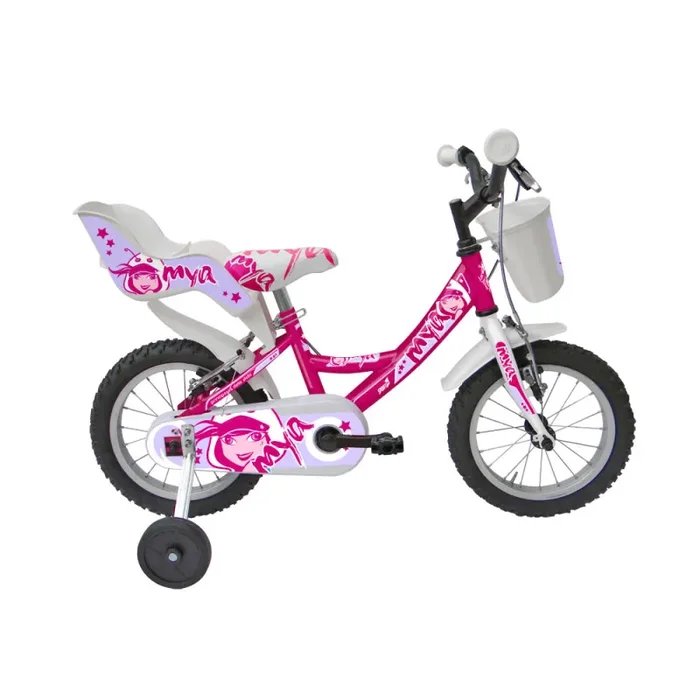 Bicicletta per Bambina 14” 2 Freni Bimba Mya Ciclamino o Rosa/Ciclamino Saldi - immagine 2