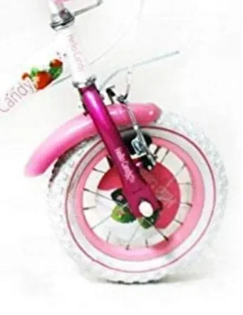 Bicicletta per Bambina 14″ 2 Freni con Cestino e Borse Laterali Bianca - immagine 2