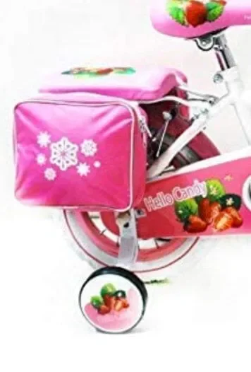 Bicicletta per Bambina 14″ 2 Freni con Cestino e Borse Laterali Bianca - immagine 3