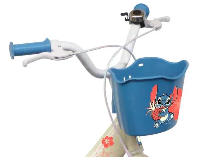 Bicicletta per Bambina 14″” 2 Freni con Licenza Disney Stitch Bianca - immagine 2