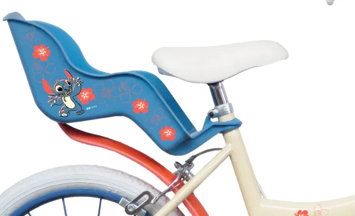Bicicletta per Bambina 14″” 2 Freni con Licenza Disney Stitch Bianca - immagine 3