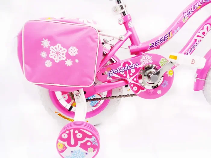 Bicicletta per Bambina 16″ 2 Freni con Cestino e Borse Laterali Rosa - immagine 2