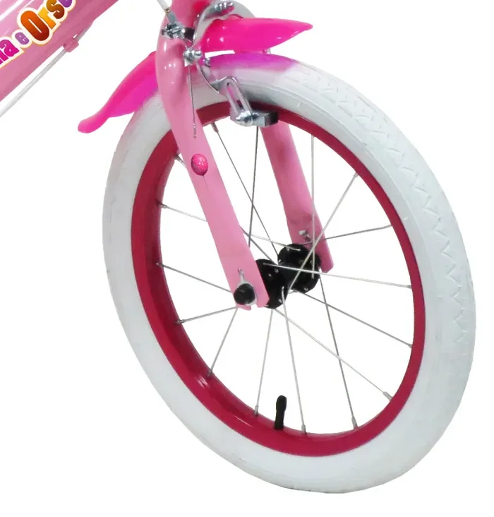 Bicicletta per Bambina 16″ 2 Freni Masha e Orso Rosa In saldo - immagine 3