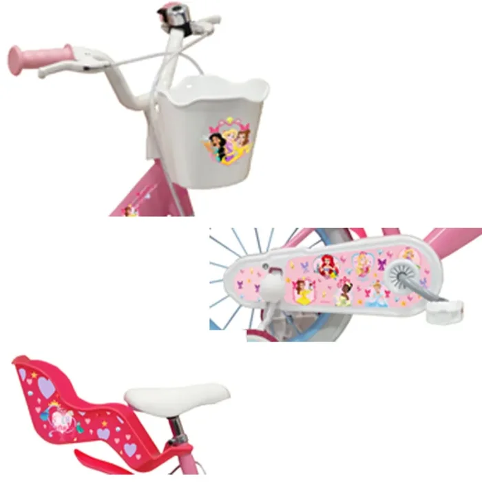 Bicicletta per Bambina 16″” 2 Freni Disney Princess Rosa Saldi - immagine 2