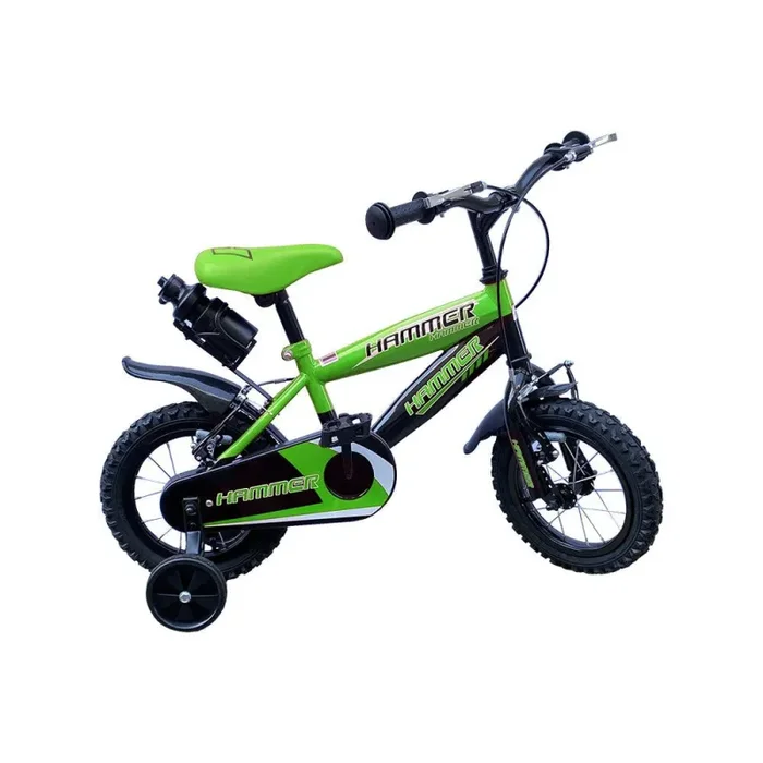 Bicicletta per Bambini 16″ con borraccia e telaio in acciaio Verde Vendita calda online
