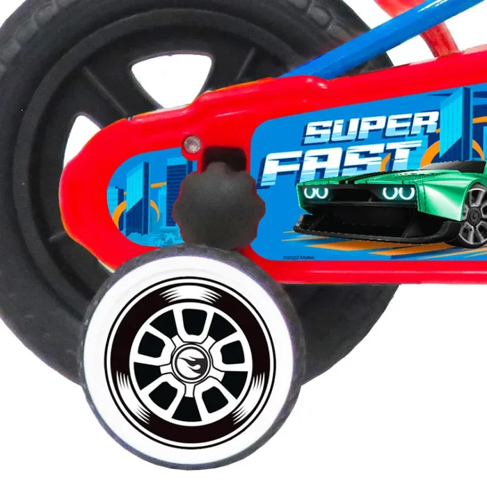 Bicicletta per Bambino 10” Senza Freni Gomme in EVA Hot Wheels Blu - immagine 2