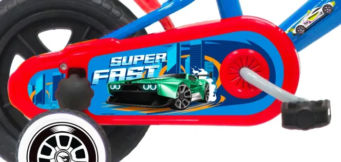Bicicletta per Bambino 10” Senza Freni Gomme in EVA Hot Wheels Blu - immagine 3