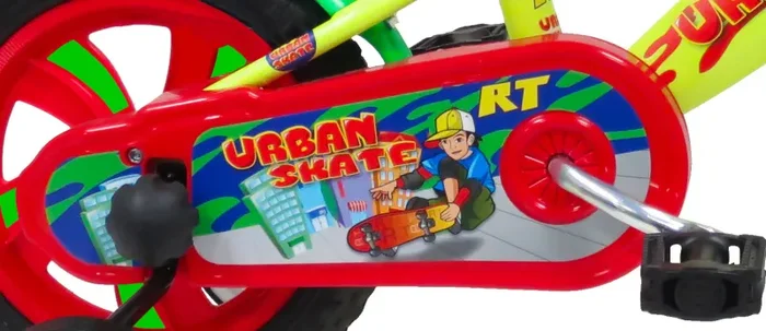 Bicicletta per Bambino 12” 1 Freno Gomme in EVA Urban Skate Gialla - immagine 3