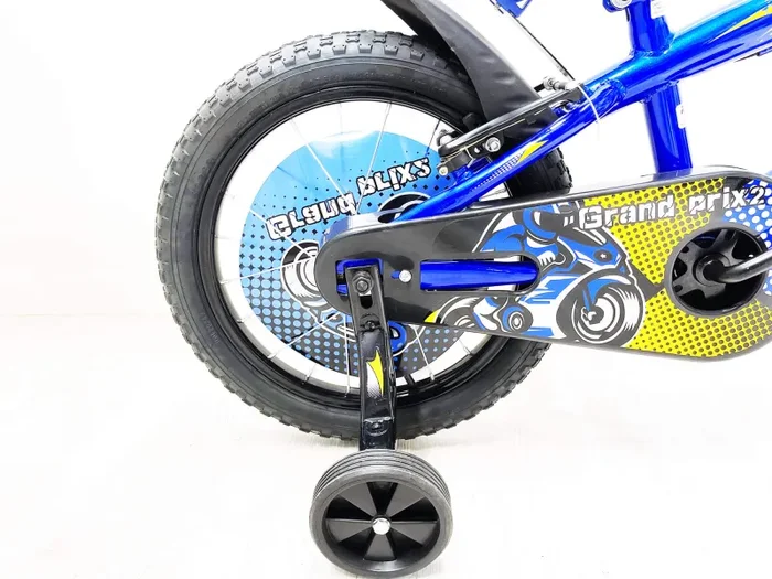 Bicicletta per Bambino 12″ 2 Freni con Borraccia e Scudetto Frontale Blu Fornitura - immagine 2