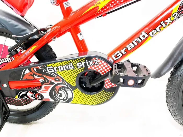 Bicicletta per Bambino 12″ 2 Freni con Borraccia e Scudetto Frontale Rossa - immagine 3