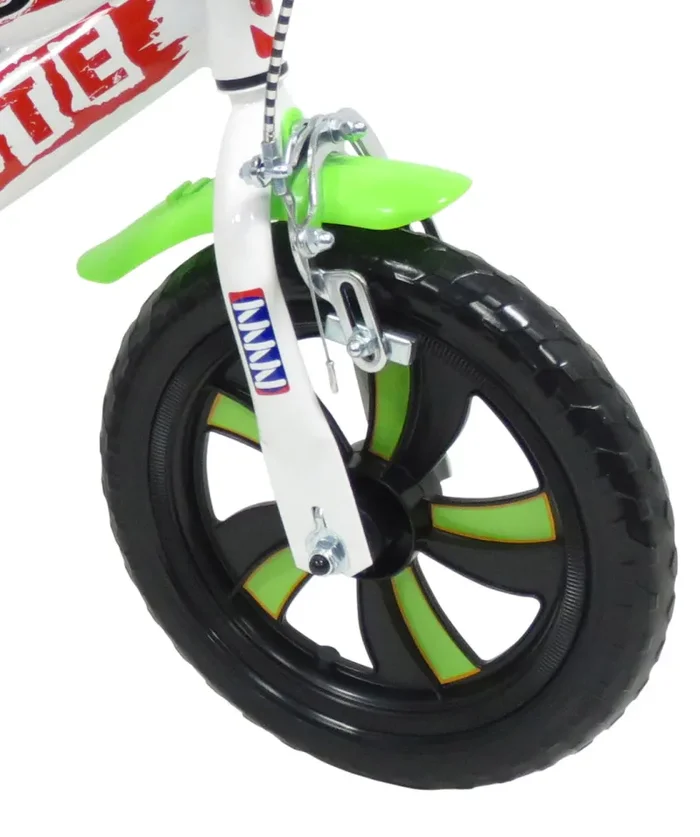 Bicicletta per Bambino 12″ 2 Freni Gomme in EVA Rt-Boy Skate Bianca/Verde - immagine 3