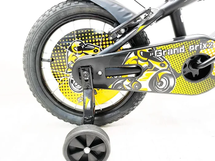 Bicicletta per Bambino 16″ 2 Freni con Borraccia e Scudetto Frontale Nera - immagine 2