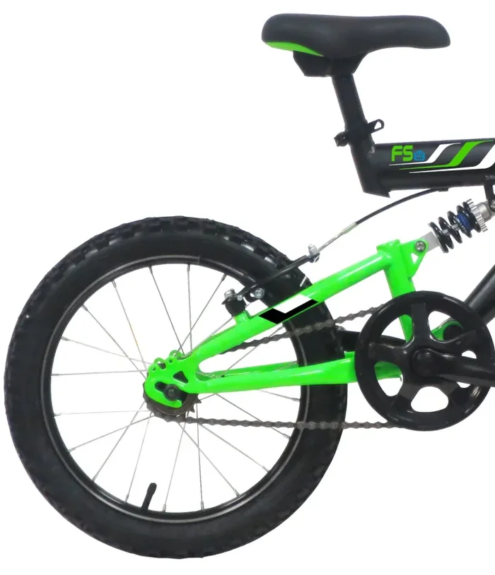 Bicicletta per Bambino 16″ 2 Freni Vbrake Full Suspension Nera Online - immagine 2