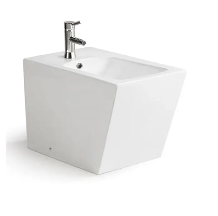 Bidet Filo Muro in Ceramica 35,5×55,5×39,5cm Vorich Square Bianco