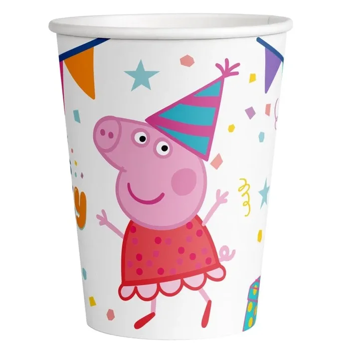 Big Party Bicchieri Carta Peppa Pig 250 Cc Cf 8 Pz