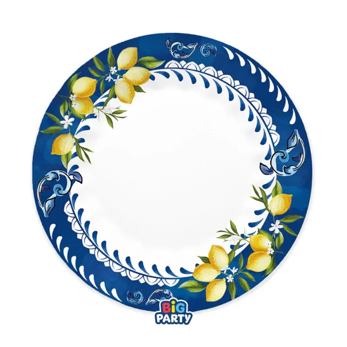 Big Party Piatti Carta Amalfi D 25 Cm Cf 6 Pz