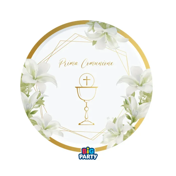Big Party Piatti Carta Comunione Geometric D 18 Cm Cf 6 Pz In saldo