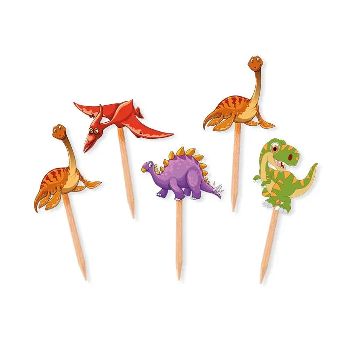 Big Party Picks Sagomati Jurassik 4 x 7 Cm Cf 25 Pz Multicolor