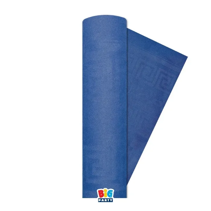 Big Party Tovaglia Carta Damascata 1,20 x 5 mt Blu