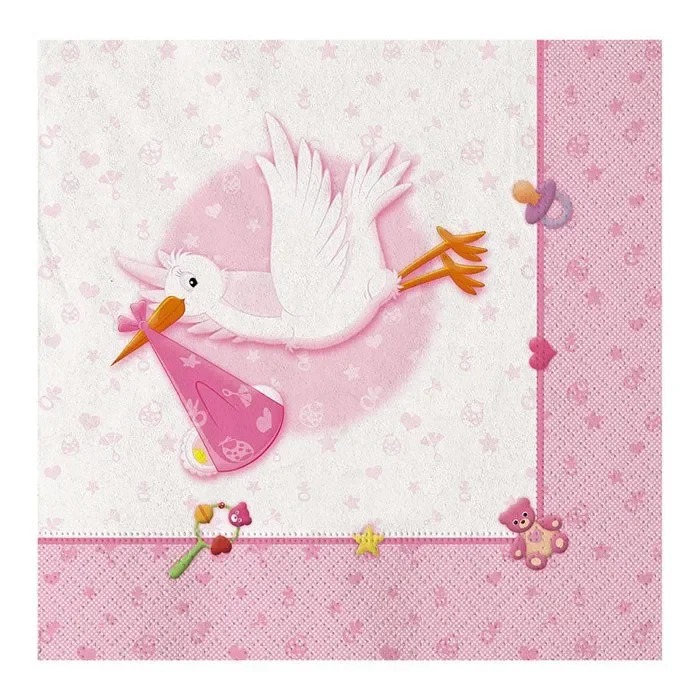 Big Party Tovaglioli Benvenuta 33 x 33 Cm Rosa 20 Pz Online ora