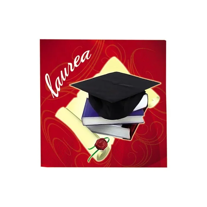 Big Party Tovaglioli Laurea 25 x 25 Cm 20 Pz